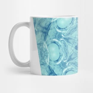 Bubbling to the surface in baby blue Mug